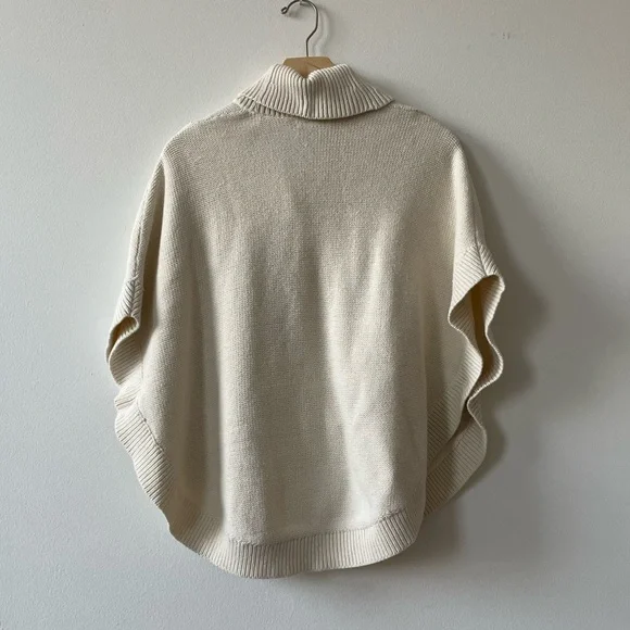 Women's Sweater Poncho - Picture 2 of 3